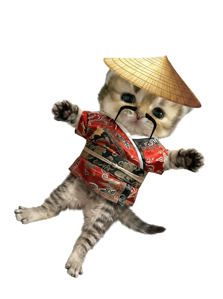 Leaping cat